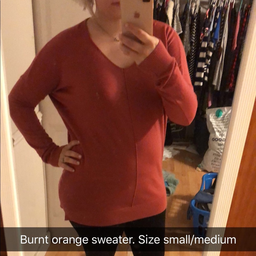 Burnt Orange Cotton Sweater